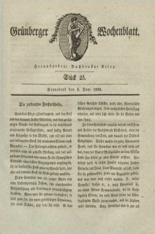 Gruenberger Wochenblatt. 1830, Stück 23 (5 Juni)