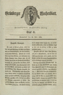 Gruenberger Wochenblatt. 1830, Stück 30 (24 Juli)