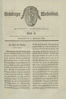 Gruenberger Wochenblatt. 1830, Stück 37 (11 September)