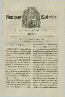 Gruenberger Wochenblatt. 1831, Stück 9 (26 Februar)