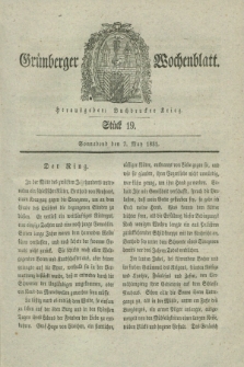 Gruenberger Wochenblatt. 1831, Stück 19 (7 May)