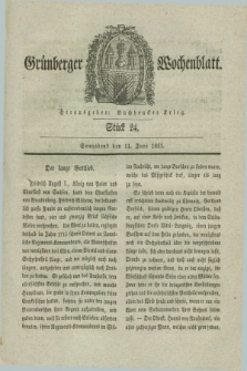 Gruenberger Wochenblatt. 1831, Stück 24 (11 Juni)