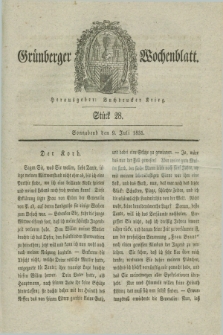 Gruenberger Wochenblatt. 1831, Stück 28 (9 Juli)