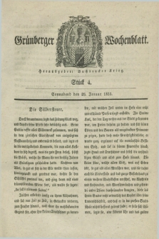 Gruenberger Wochenblatt. 1833, Stück 4 (26 Januar)