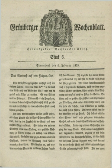 Gruenberger Wochenblatt. 1833, Stück 6 (9 Februar)