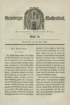 Gruenberger Wochenblatt. 1833, Stück 30 (27 Juli)