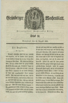 Gruenberger Wochenblatt. 1833, Stück 32 (10 August)