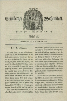 Gruenberger Wochenblatt. 1833, Stück 45 (9 November)