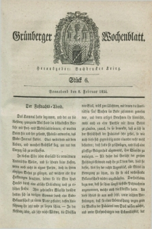 Gruenberger Wochenblatt. 1834, Stück 6 (8 Februar)