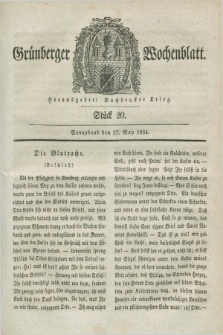 Gruenberger Wochenblatt. 1834, Stück 20 (17 May)