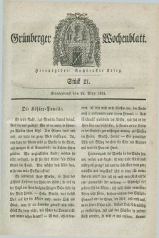 Gruenberger Wochenblatt. 1834, Stück 21 (24 May)