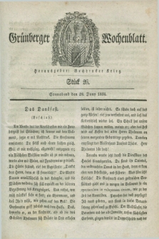 Gruenberger Wochenblatt. 1834, Stück 26 (28 Juny)