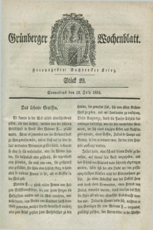 Gruenberger Wochenblatt. 1834, Stück 29 (19 July)