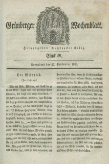 Gruenberger Wochenblatt. 1834, Stück 39 (27 September)