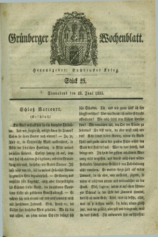 Gruenberger Wochenblatt. 1835, Stück 25 (20 Juni)