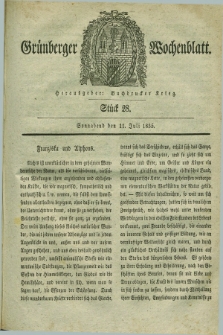 Gruenberger Wochenblatt. 1835, Stück 28 (11 Juli)