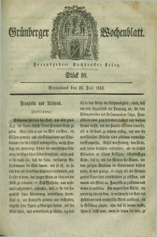 Gruenberger Wochenblatt. 1835, Stück 30 (25 Juli)