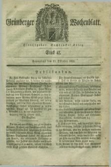 Gruenberger Wochenblatt. 1835, Stück 42 (17 Oktober)