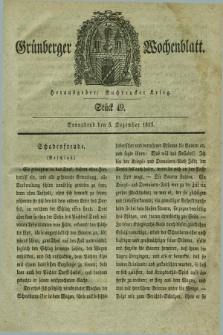 Gruenberger Wochenblatt. 1835, Stück 49 (5 Dezember)