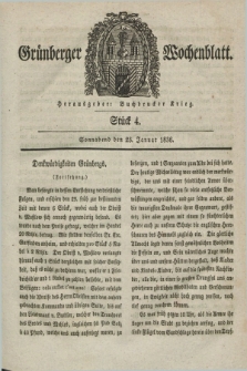 Gruenberger Wochenblatt. [Jg.12], Stück 4 (23 Januar 1836)