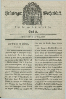 Gruenberger Wochenblatt. [Jg.12], Stück 11 (12 März 1836)