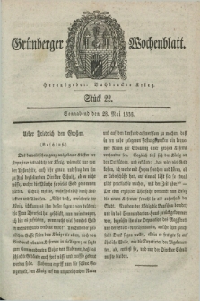 Gruenberger Wochenblatt. [Jg.12], Stück 22 (28 Mai 1836)