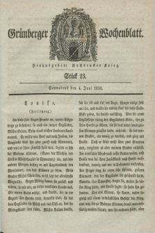 Gruenberger Wochenblatt. [Jg.12], Stück 23 (4 Juni 1836)
