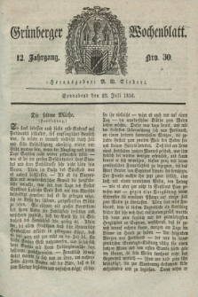 Gruenberger Wochenblatt. Jg.12, Nro. 30 (23 Juli 1836) + dod.