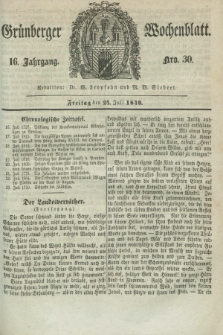 Gruenberger Wochenblatt. Jg.16, Nro. 30 (24 Juli 1840) + dod.