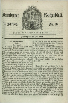 Gruenberger Wochenblatt. Jg.17, Nro. 30 (23 Juli 1841)