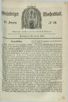 Gruenberger Wochenblatt. Jg.17, №. 52 (24 Dezember 1841)