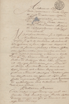 Fragment akt Komisji Województwa Krakowskiego