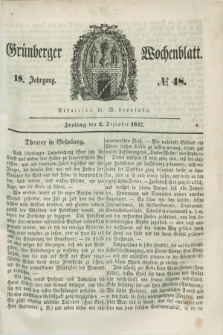 Gruenberger Wochenblatt. Jg.18, №. 48 (2 Dezember 1842)