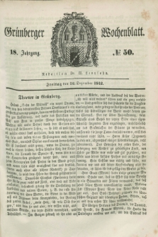 Gruenberger Wochenblatt. Jg.18, №. 50 (16 Dezember 1842)