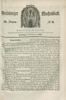 Gruenberger Wochenblatt. Jg.19, №. 8 (24 Februar 1843)