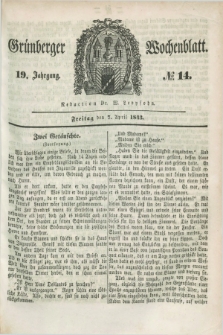 Gruenberger Wochenblatt. Jg.19, №. 14 (7 April 1843)