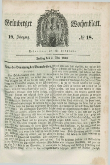 Gruenberger Wochenblatt. Jg.19, №. 18 (5 Mai 1843)