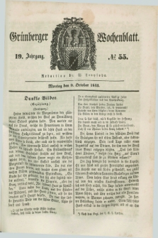 Gruenberger Wochenblatt. Jg.19, №. 55 (9 October 1843)