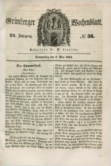 Gruenberger Wochenblatt. Jg.20, №. 36 (2 Mai 1844)