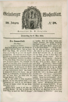 Gruenberger Wochenblatt. Jg.20, №. 38 (9 Mai 1844)