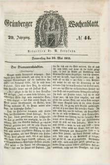 Gruenberger Wochenblatt. Jg.20, №. 44 (30 Mai 1844) + dod.