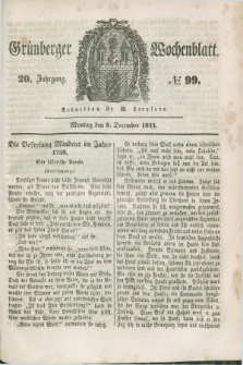 Gruenberger Wochenblatt. Jg.20, №. 99 (9 December 1844)