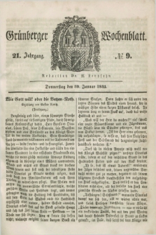 Gruenberger Wochenblatt. Jg.21, №. 9 (30 Januar 1845)