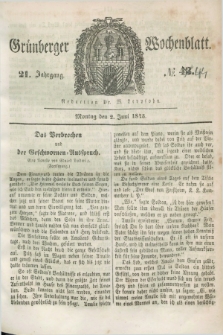 Gruenberger Wochenblatt. Jg.21, №. 44 (2 Juni 1845) + dod.