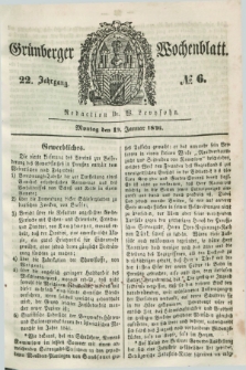 Gruenberger Wochenblatt. Jg.22, №. 6 (19 Januar 1846) + dod.