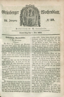 Gruenberger Wochenblatt. Jg.22, №. 37 (7 Mai 1846)