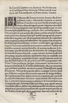 Ad Alexandrum VI papam oratio