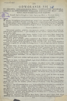 Odwołanie Się JP. Serafina Sokołowskiego Posła Woiewodztwa Jnowrocławskiego Do Publicznnosci [sic!] Względem Nietykalney Mocy i Swiętosci Praw Kardynaolnych Narodu : w Stanach Zgromadzonych na Sessyi Seymowey Dnia 4. Kwietnia 1791