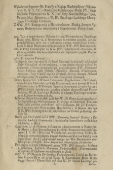 Wyłożenie Sprawy JO. Teressy z Xiążąt Radziwiłłow Pisarzowey W. W. X. Lit. z Dokładem Opiekunow Matki JW. JPana Michała Pisarzewicza W. X. Litt. Stty Borciańskiego Syna, Pacow jako Aktorow, a W. J P. Onufrego Lackiego Chorążego Trockiego Ewiktora Z W. W. JPP. Kunegundą z Matusewiczow Matką, Jerzym synem, Ruszczycami, Starościną i Starościcem Peroyskim