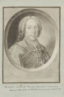 Andreas Załuski Princeps Episcopus Cracoviensis Primus Fundator Bibliothecae Varsaviensis mort: 1758